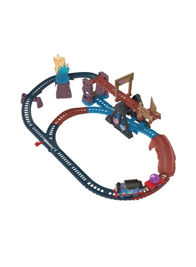 Motorized Toy Train Set Crystal Caves Adventure With Thomas, Tipping Bridge & 8 Ft Of Track For Preschool Kids Ages 3+ Years