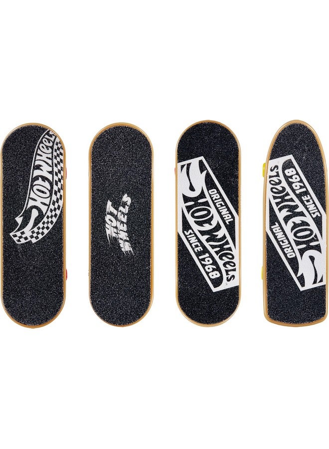 Skate 4 Fingerboards & 2 Pairs Of Removable Skate Shoes, Tricked Out Pack Of Fully Assembled Boards, 1 Exclusive Set