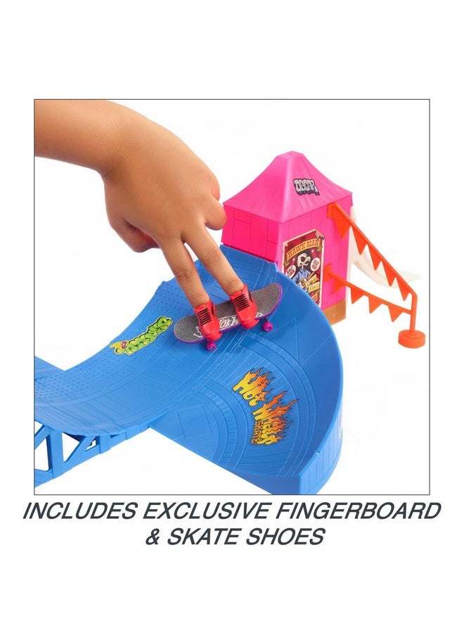 Skate Amusement Park Skate Set With 1 Exclusive Tony Hawk Fingerboard, 1 Pair Of Removable Skate Shoes, Kid Activated Sounds