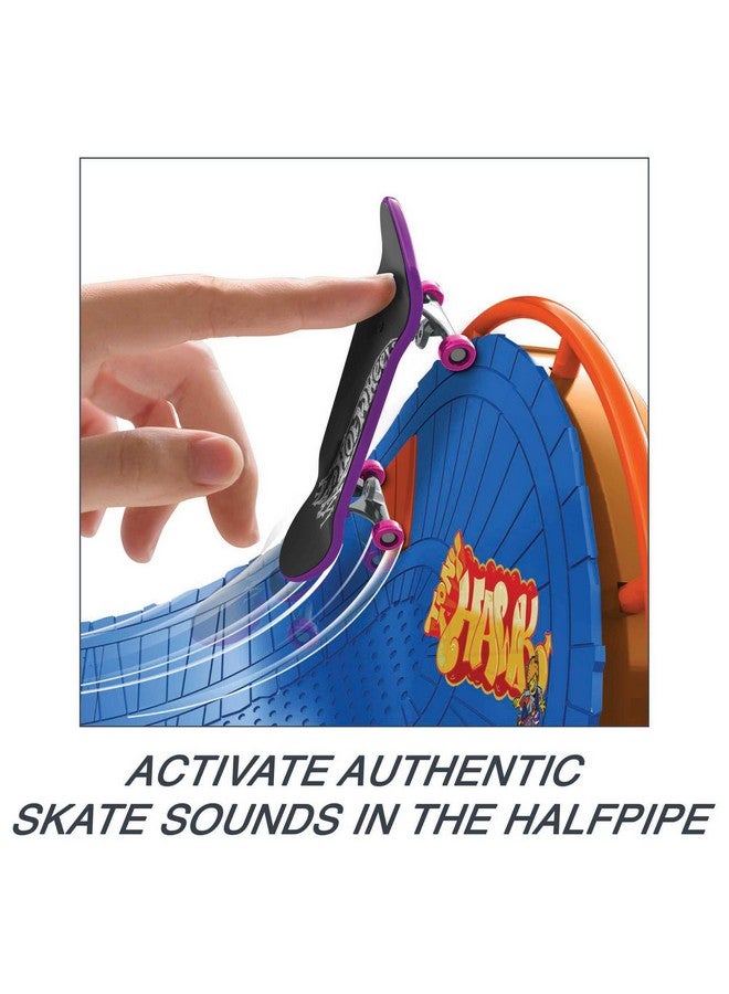 Skate Amusement Park Skate Set With 1 Exclusive Tony Hawk Fingerboard, 1 Pair Of Removable Skate Shoes, Kid Activated Sounds