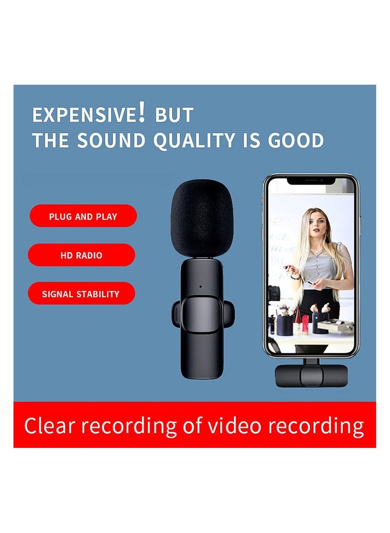 Wireless Microphone For Android Type-C Plug And Play Lavalier Microphone With Noise Reduction