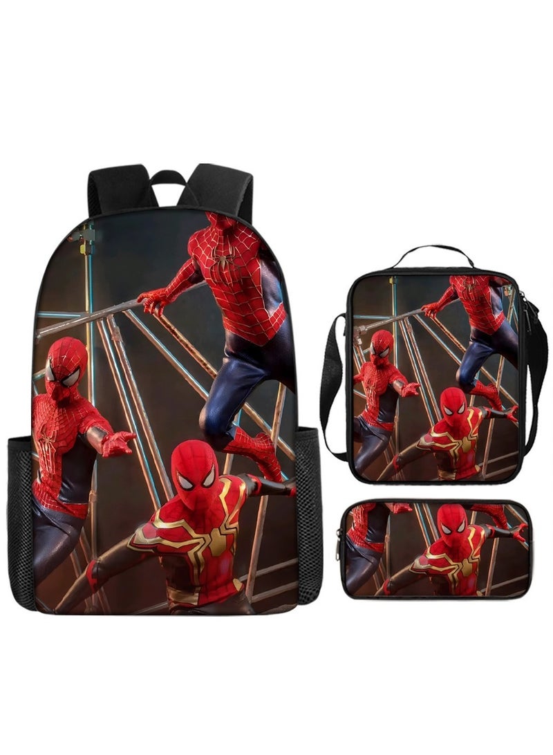 Spider-Man Student Backpack Three-Piece Set 29*16*42cm