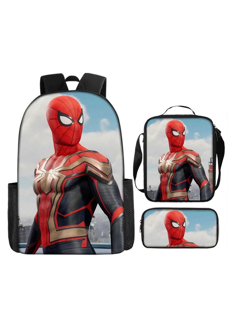 Spider-Man Student Backpack Three-Piece Set 29*16*42cm