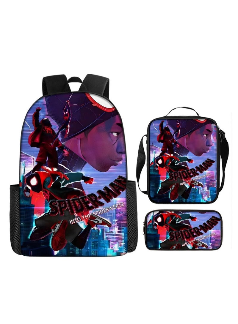 Spider-Man Student Backpack Three-Piece Set 29*16*42cm