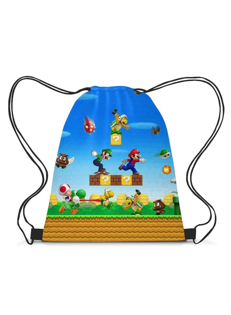 Mario Drawstring Bag Backpack 35*45cm