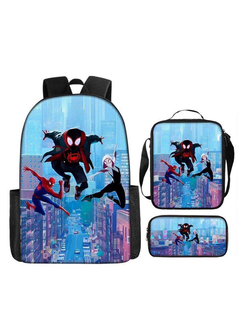 Spider-Man Student Backpack Three-Piece Set 29*16*42cm