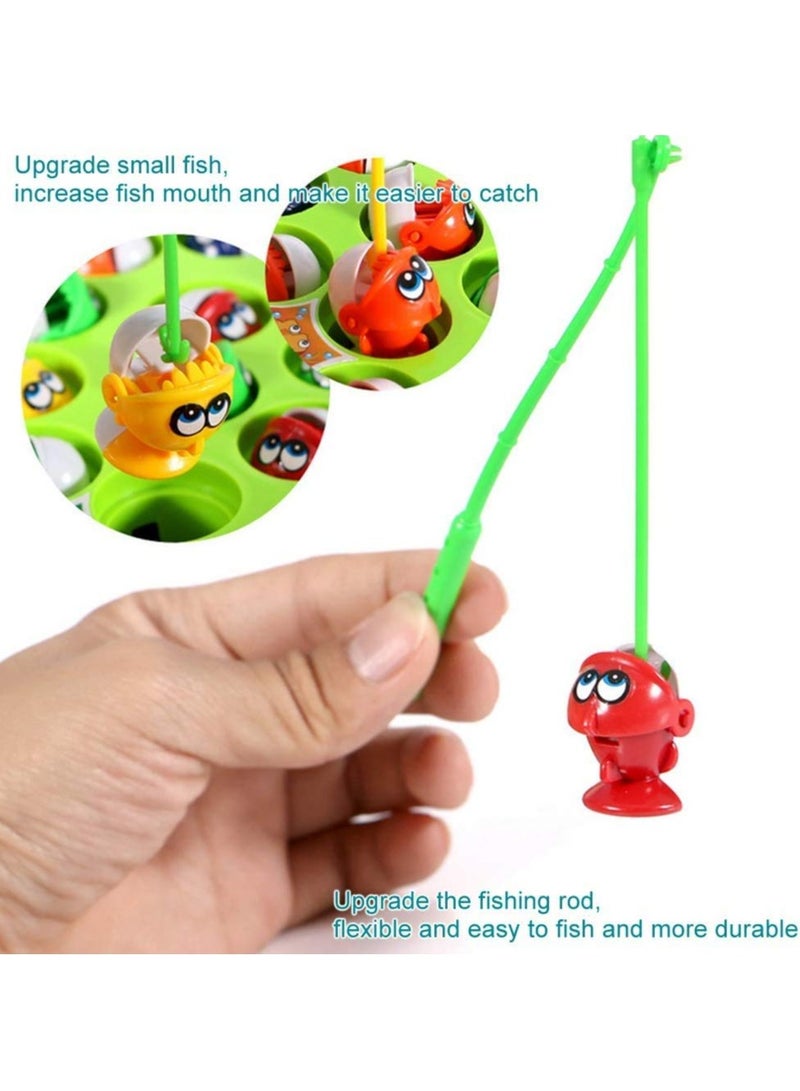 Fishing Game Electronic Musical Rotating Toy with 45 Fish 5 Fishing Rods Fun Learning Games and Activities