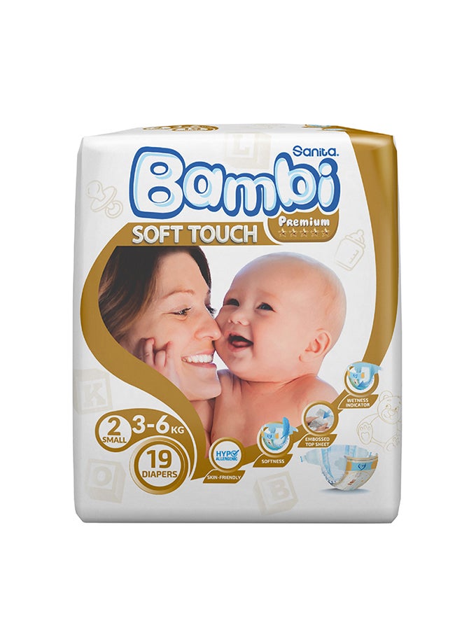 Soft Touch Baby Diapers, Size 2, 3 - 6 Kg, 19 Count – Small