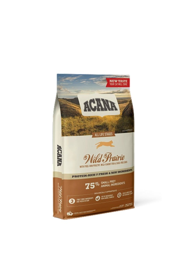 Acana Wild Prairie Free-Run Poultry Wild-Caught Fish All Life Stages Dry Cat Food 4.5 kg