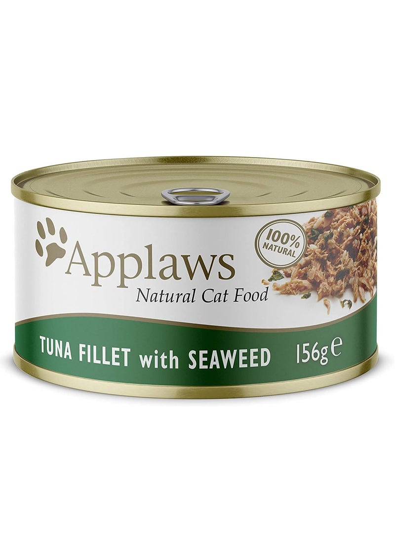 Applaws Natural Cat Food Tuna Fillet with Seaweed (156g, Pack of 24)