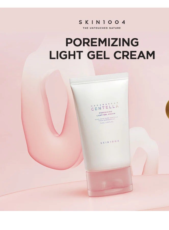 Madagascar Centella Poremizing Light Gel Cream 2.53 fl.oz (75ml) Tightens Pores Soothes Irritated Skin Pink