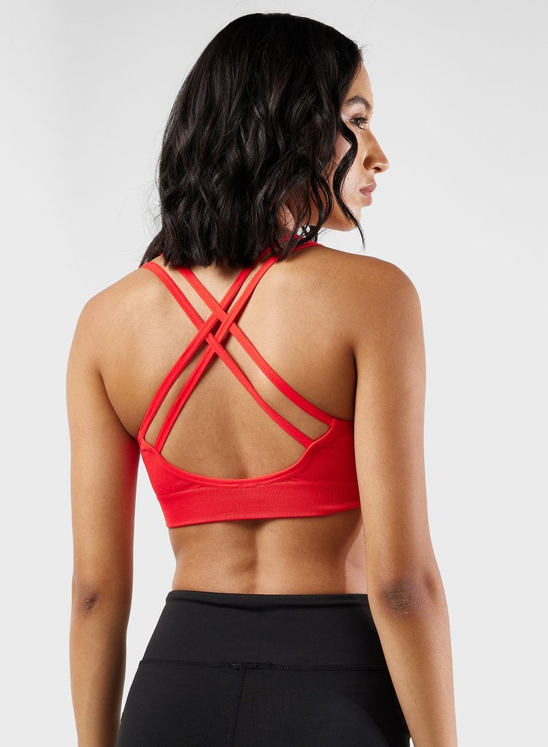 Dual Strap Back Cutout Detail Sports Bra