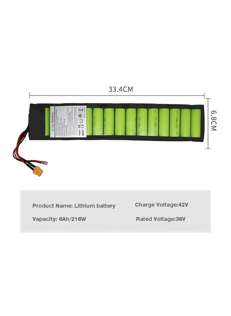 Battery Pack E Scooter 36V 6Ah 7.8Ah 8.7Ah 9Ah 10Ah Hidden Lithium Battery Pack with Built in BMS