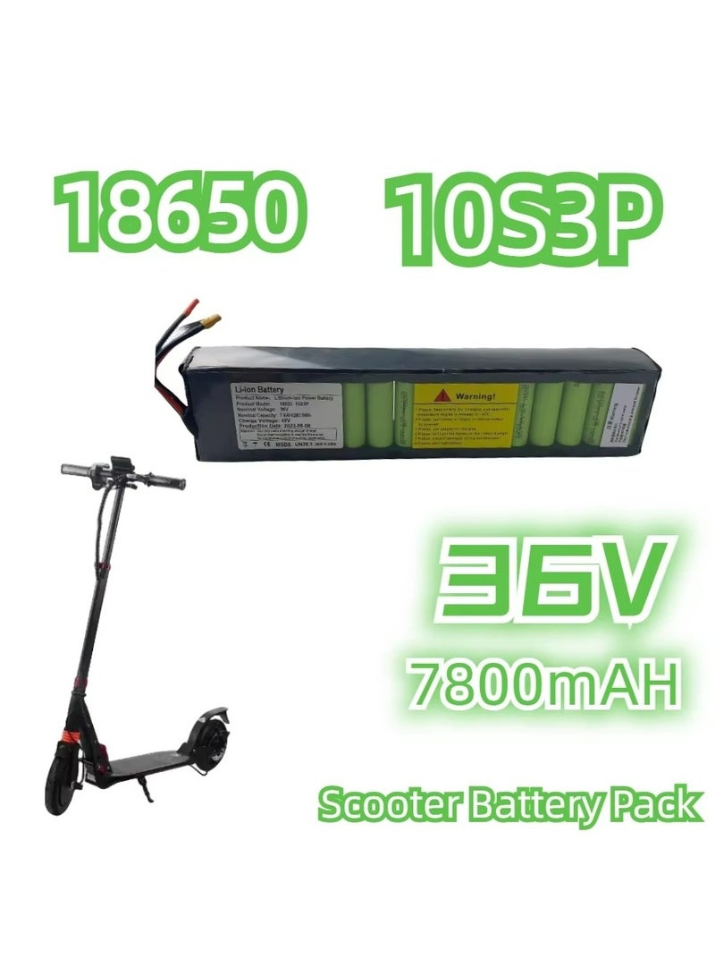 Battery Pack E Scooter 36V 6Ah 7.8Ah 8.7Ah 9Ah 10Ah Hidden Lithium Battery Pack with Built in BMS