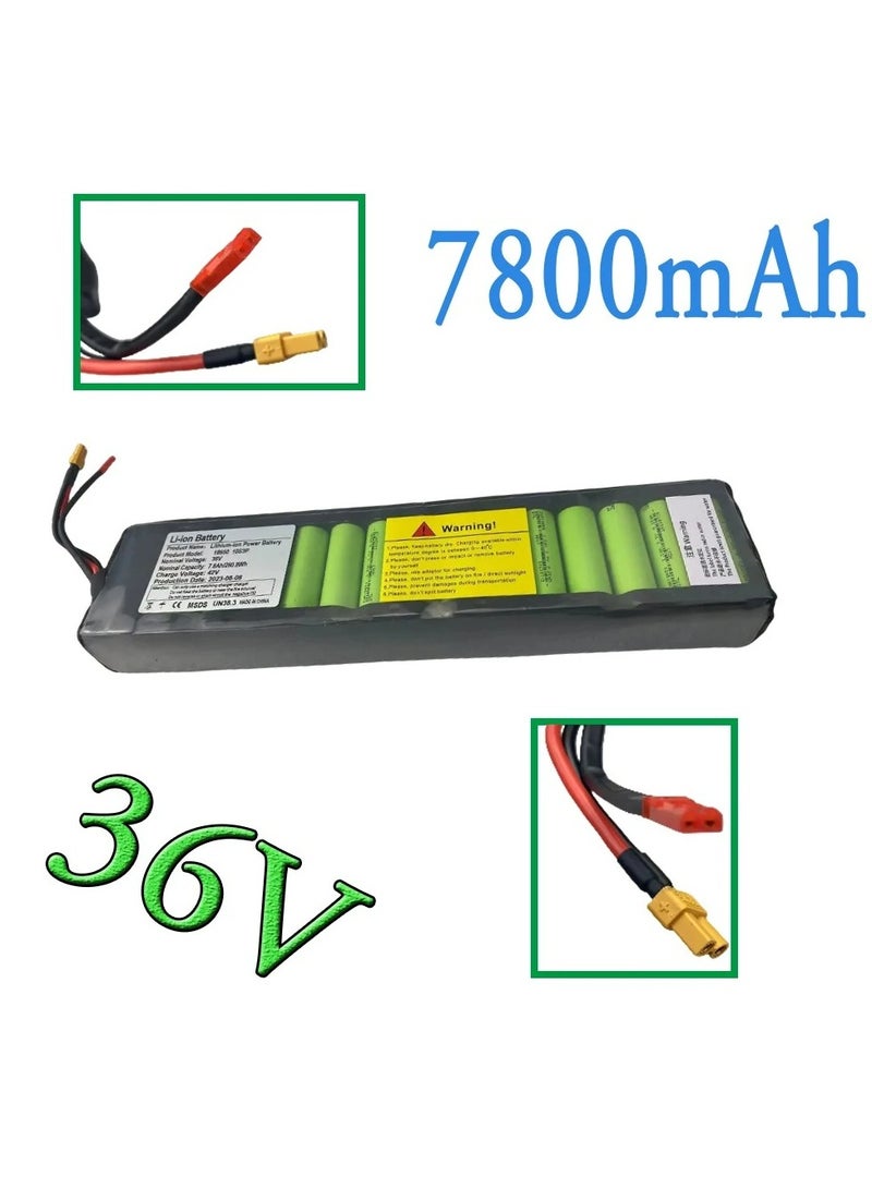 Battery Pack E Scooter 36V 6Ah 7.8Ah 8.7Ah 9Ah 10Ah Hidden Lithium Battery Pack with Built in BMS