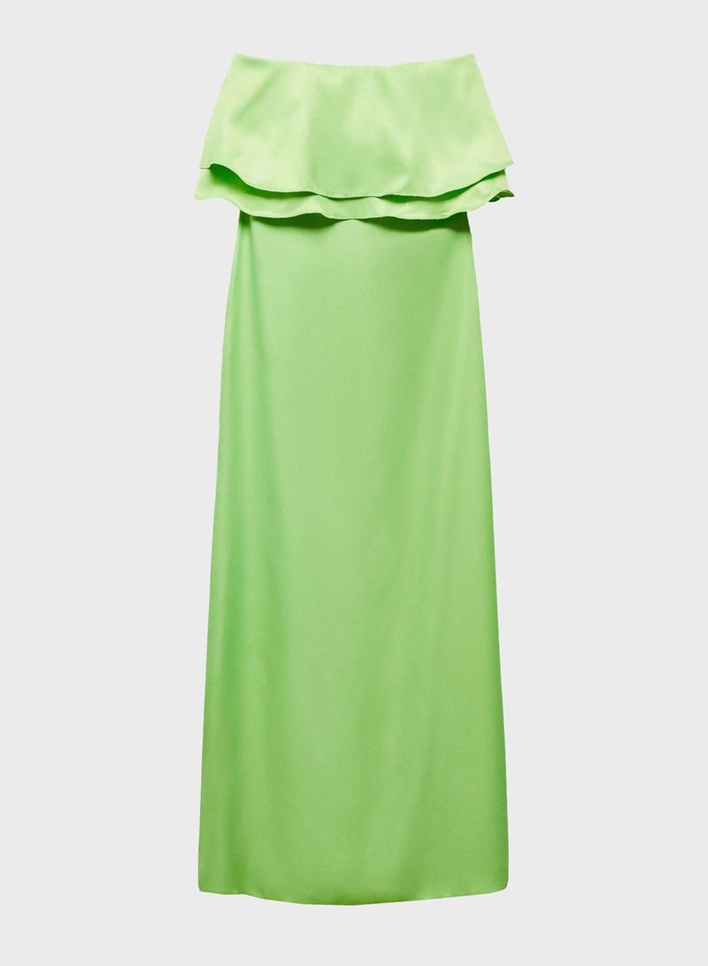 Bardot Ruffle Detail Dress