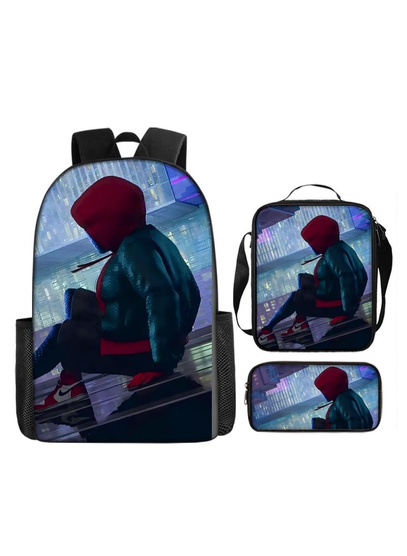 Spider-Man Student Backpack Three-Piece Set 29*16*42cm