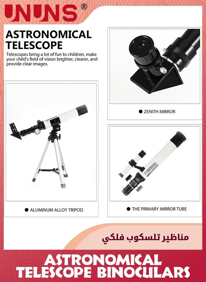 Astronomical Telescope,Junior Scientist's Professional Astronomy Telescope,400mm Focal,Portable Telescope For Adults Kids Beginners Observing Deep Space Stargazing Constellations Outdoor Activities