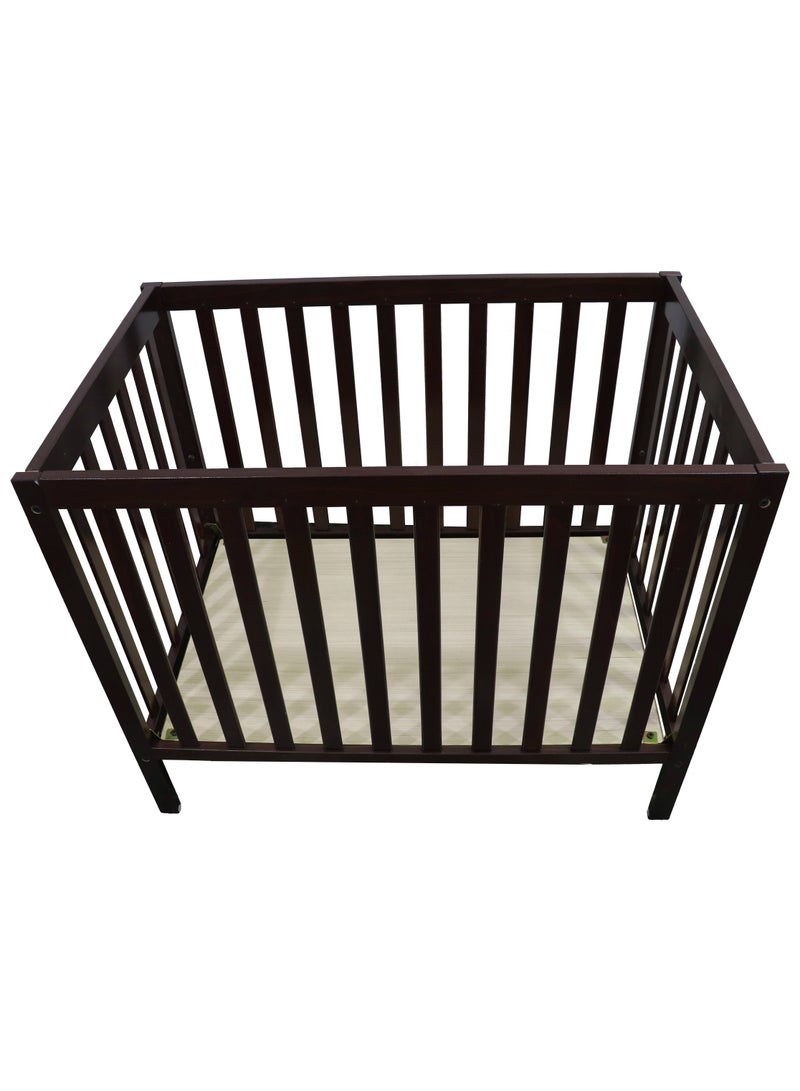 ClassiComfort Baby Wood Crib - Dark Brown