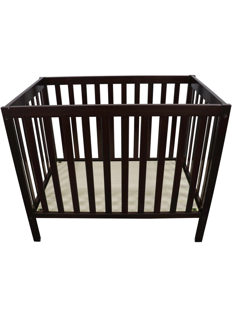 ClassiComfort Baby Wood Crib - Dark Brown