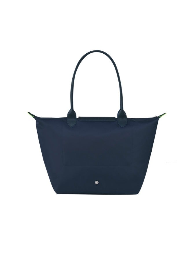 Champ women's Classic Fashion Versatile Large Handbag Shopping Bag Shoulder Bag Handbag Navy Blue