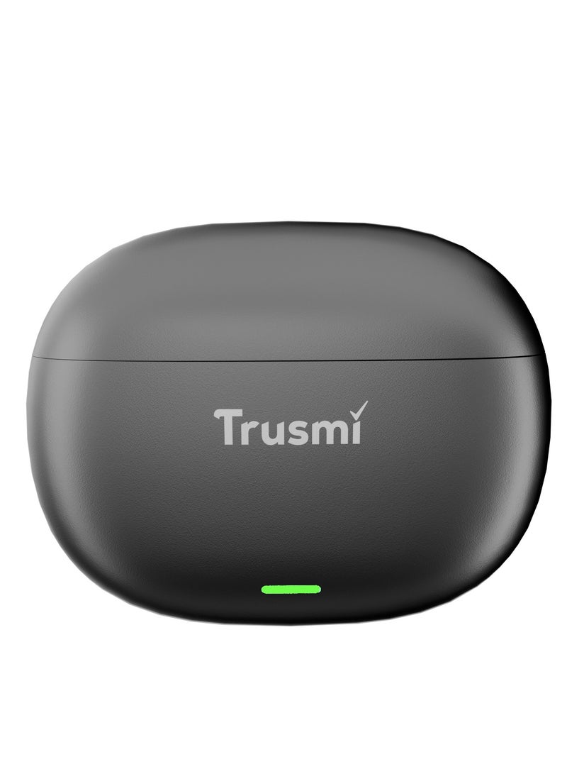 Trusmi ENC True Wireless Earphones WS05-012 | Bluetooth 5.3, Environmental Noise Cancelling, Binaural Call, 7-Hour Playtime (Black/Tarnish)