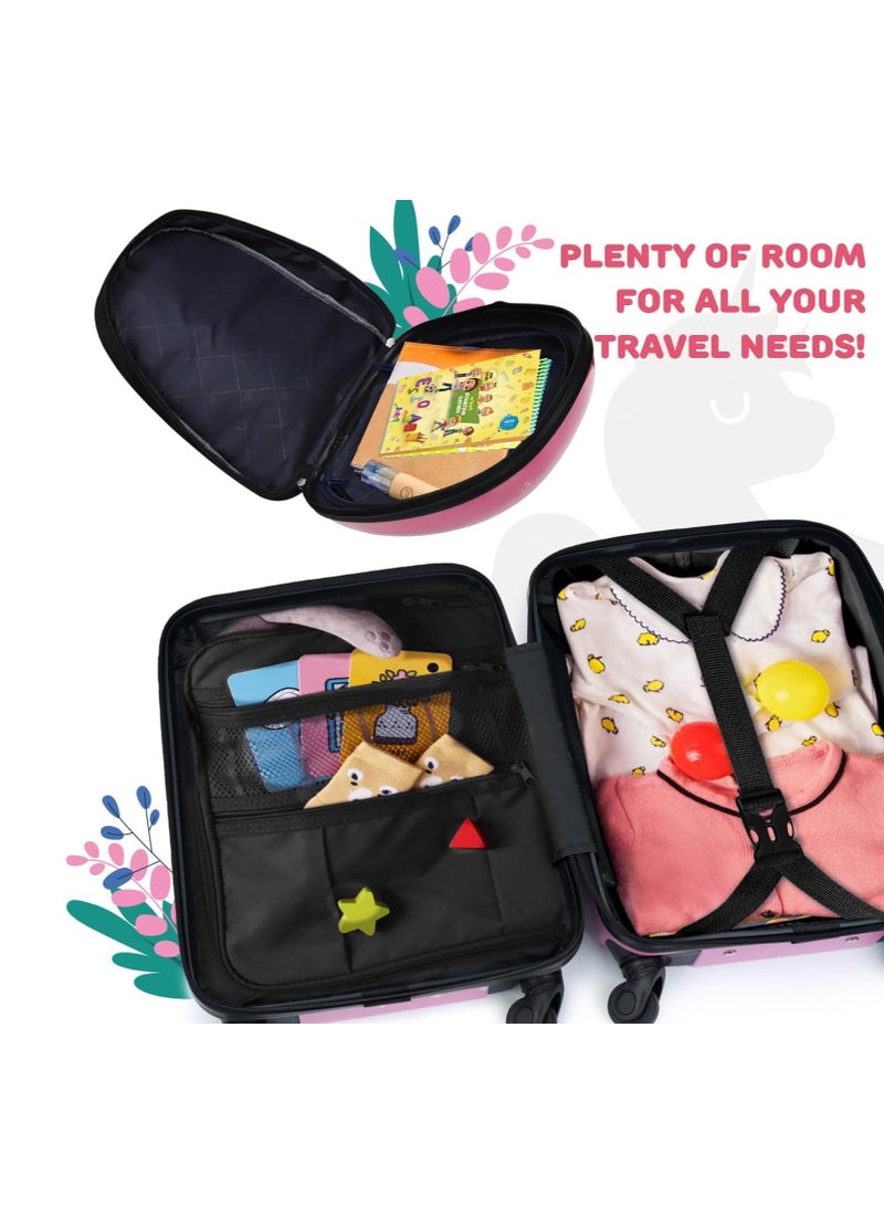 Kids Carry On Luggage Set Hard Shell Travel Backpack Hardside Rolling Suitcase Spinner Wheels Kids Luggage and Backpack