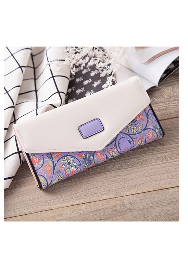 Long Slim Stitching Women's Wallet