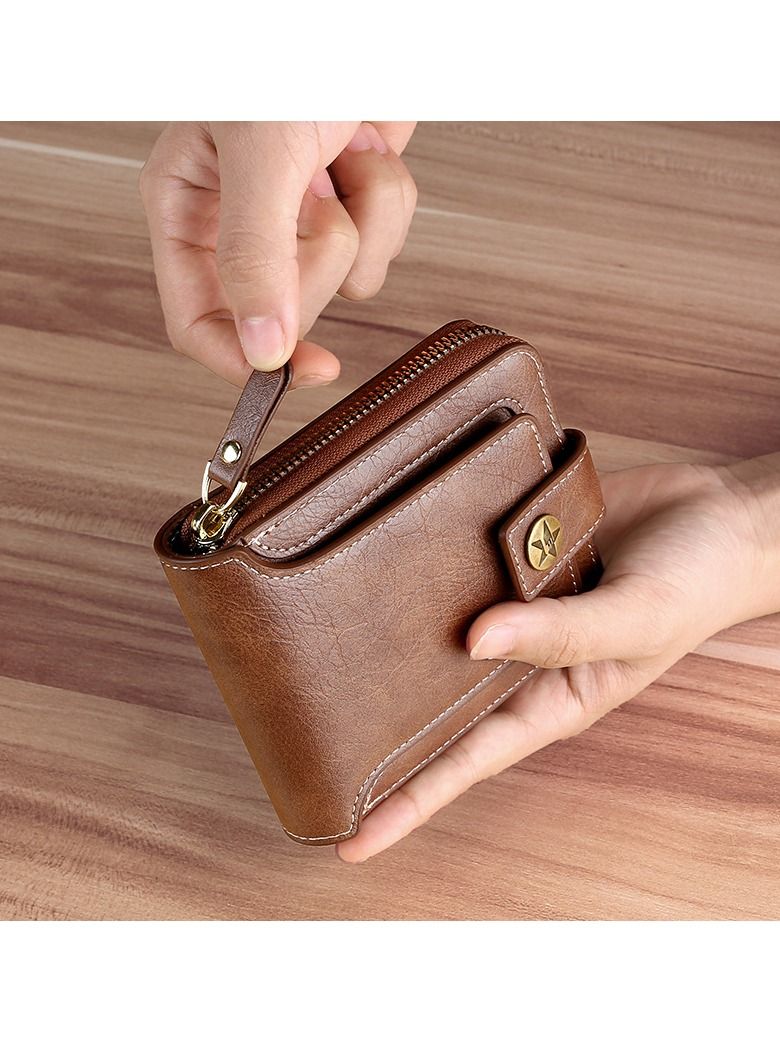 European and American fashion retro multifunctional wallet