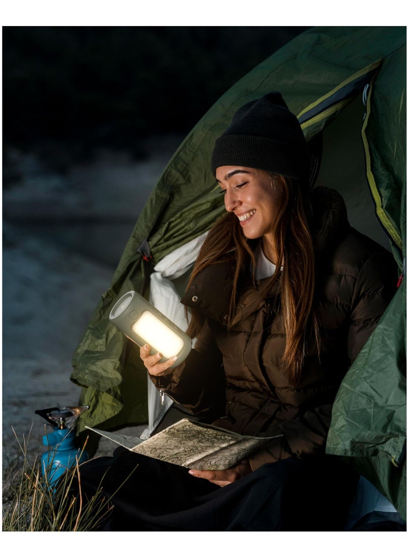 LED Camping Lantern with Flashlights, Rechargeable and Waterproof Tent Light, 4 Light Modes, 6000mAh Power Bank, Essential for Camping, Emergency, Hiking