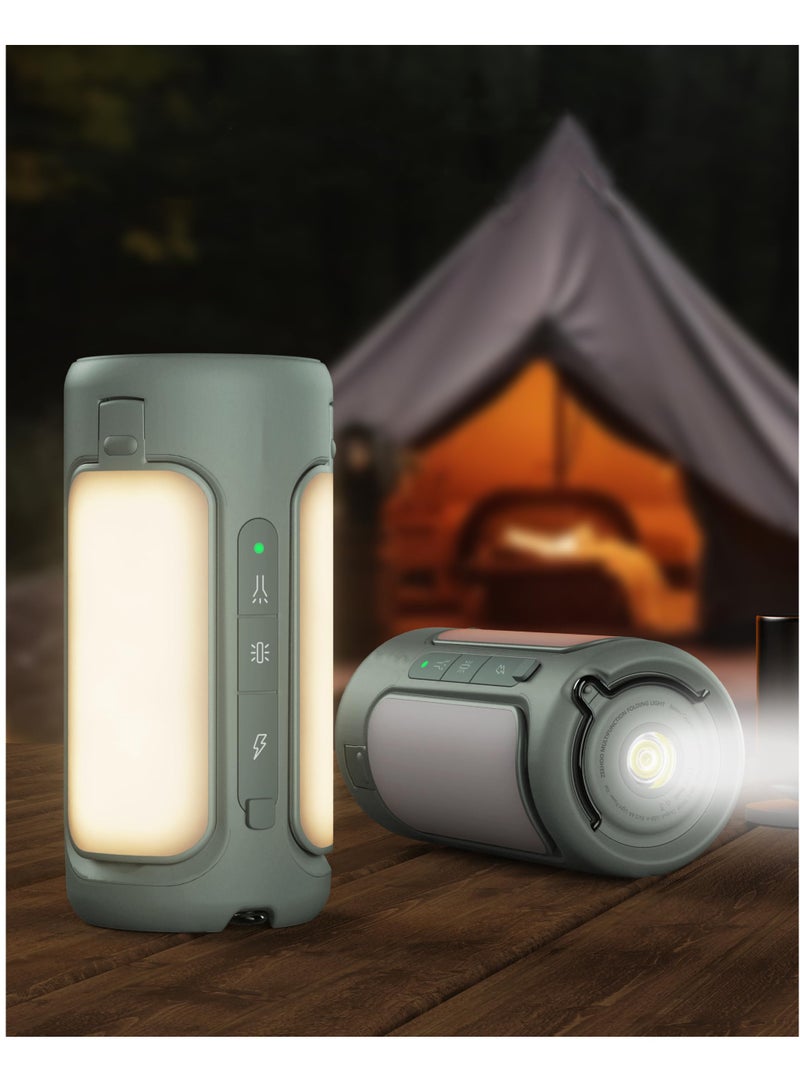 LED Camping Lantern with Flashlights, Rechargeable and Waterproof Tent Light, 4 Light Modes, 6000mAh Power Bank, Essential for Camping, Emergency, Hiking