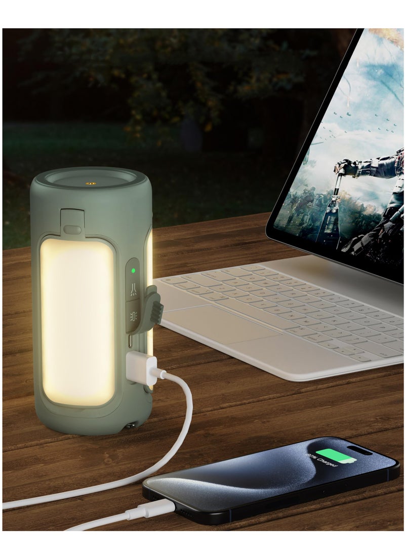 LED Camping Lantern with Flashlights, Rechargeable and Waterproof Tent Light, 4 Light Modes, 6000mAh Power Bank, Essential for Camping, Emergency, Hiking