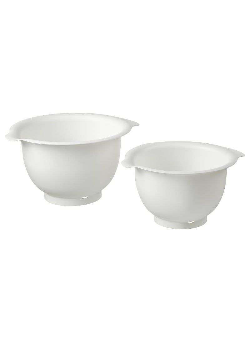 Mixing Bowl Versatile and Durable Kitchen Essential White set of 2