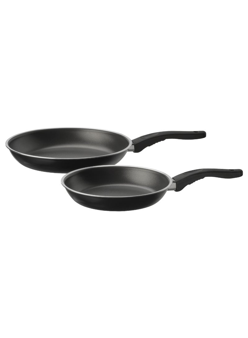 Frying pan, set of 2, black