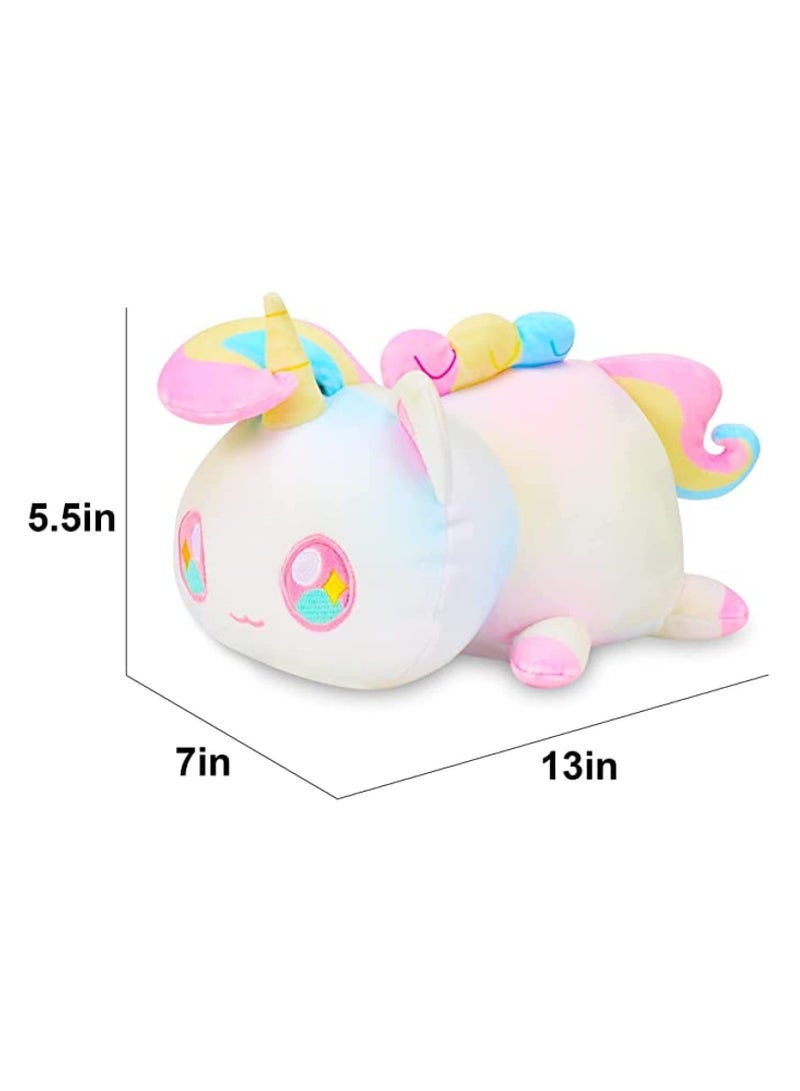 Rainbow Cat Plush Toy, 10 Inch Collectible Stuffed Animal, Cute Cartoon Cat Pillow, Perfect Gift for Kids and Fans