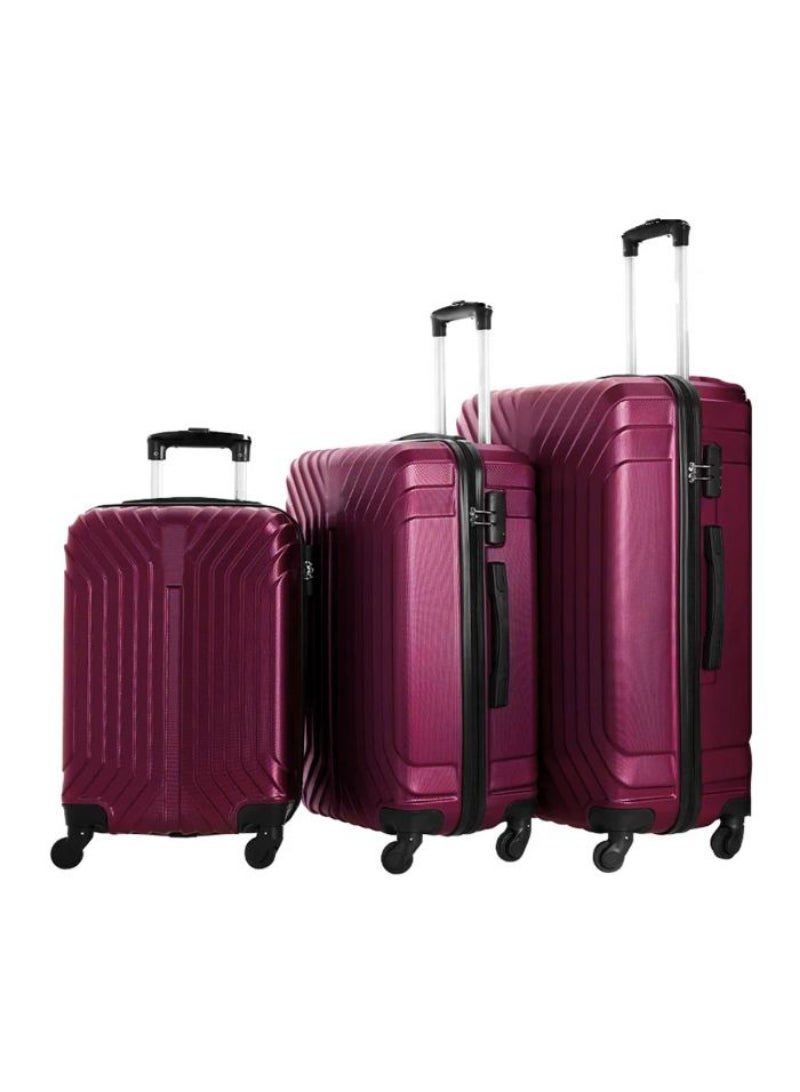 Feah Solo Premium Abs 3 Piece Luggage Set For Stylish Travel