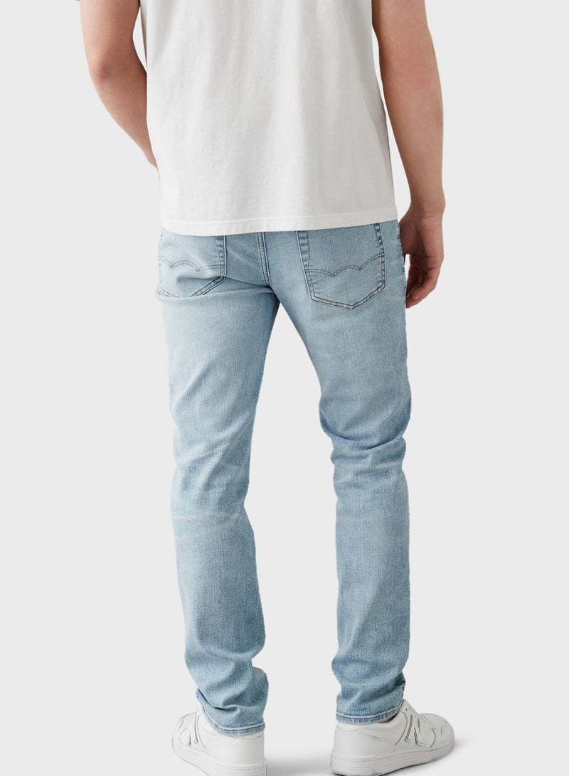 Airflex+ Light Wash Straight Jeans