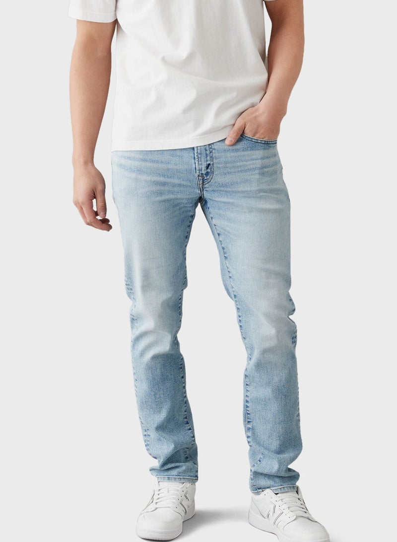 Airflex+ Light Wash Straight Jeans