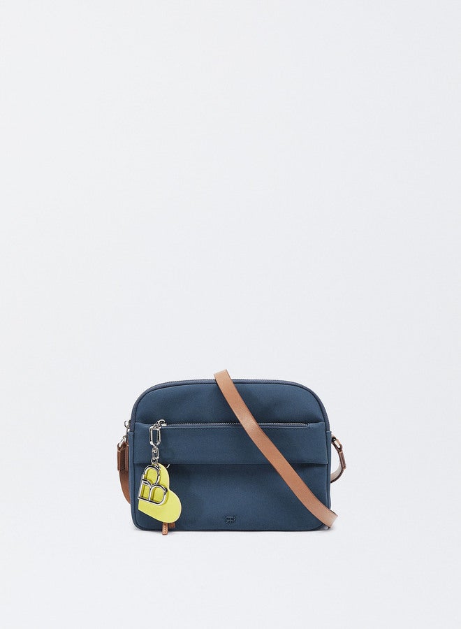 Nylon-Effect Crossbody Bag