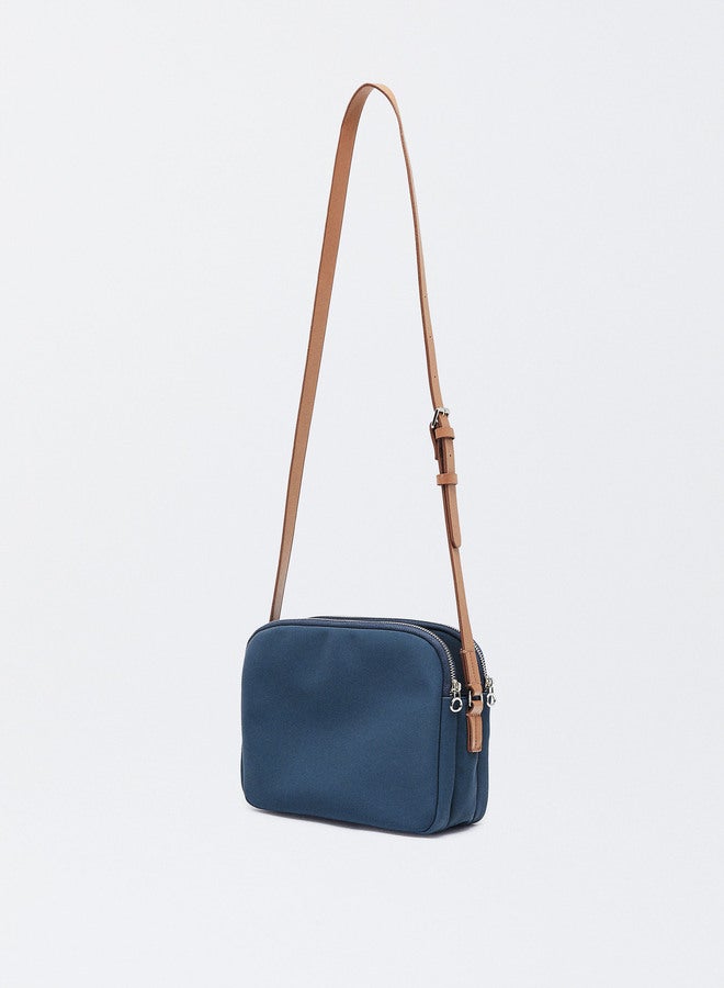 Nylon-Effect Crossbody Bag