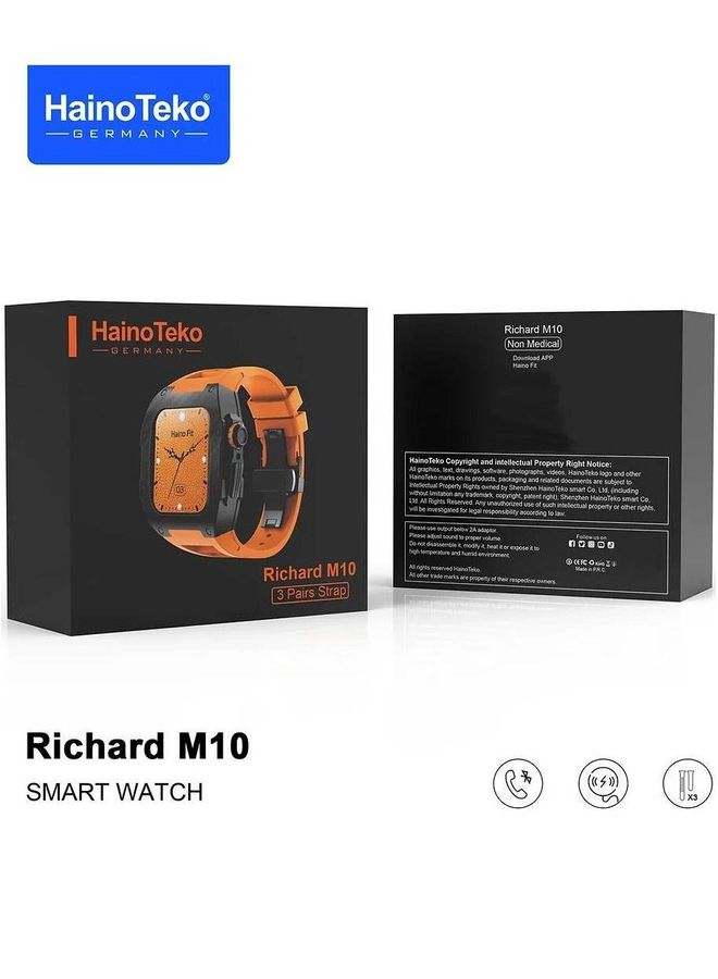 Germany New 2023 Richard M10 3 Pairs Straps Smart Watch