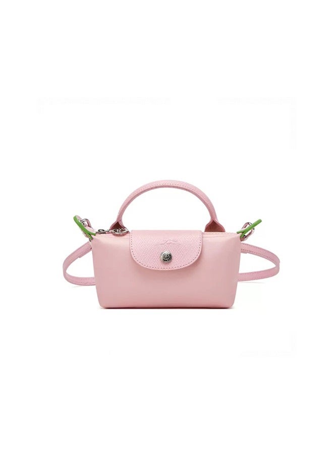 Champ women's Classic Fashion Versatile Mini Makeup Bag Handbag Shoulder Bag Handheld Small Bag pink