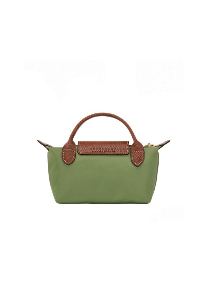 Champ Women's Classic Fashion Versatile Mini Makeup Bag Handbag Shoulder Bag Handheld Small Bag Moss green