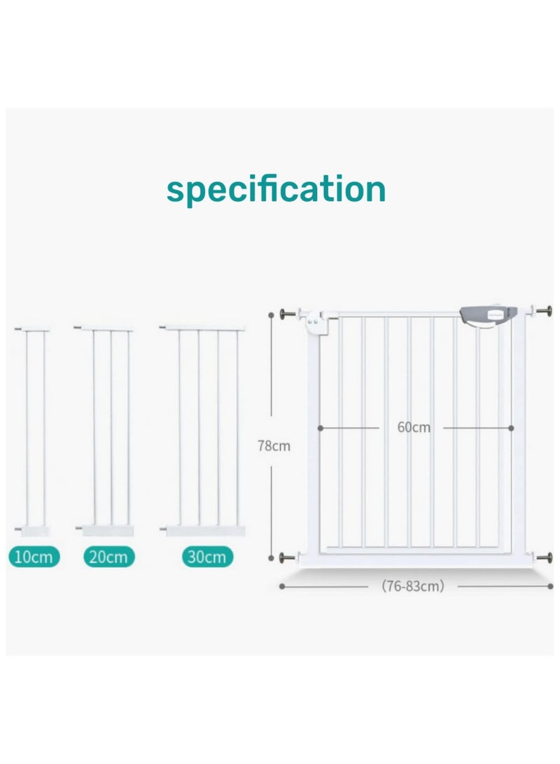 Baby Gate for Stairs & Doorways, Extra Wide Baby Safety Door Gates,Pet Dog Gate, Auto Close Pressure Mounted Walk Thru Child Gate,NO Drilling