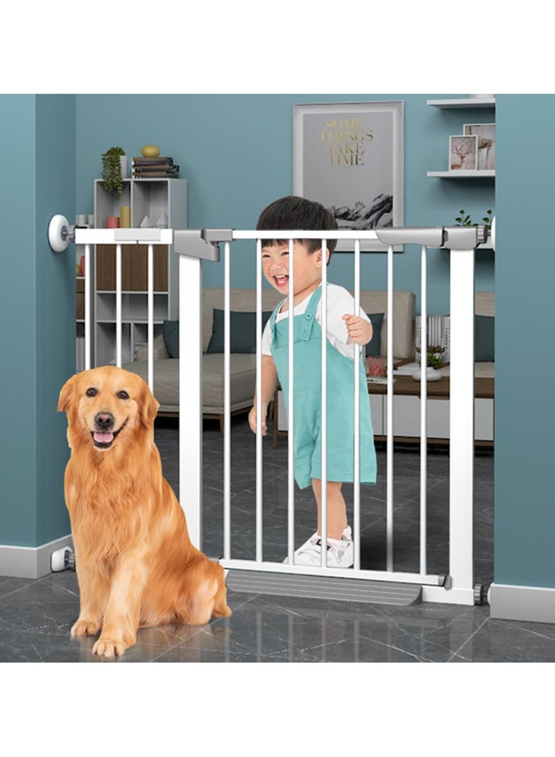 Baby Gate for Stairs & Doorways, Extra Wide Baby Safety Door Gates,Pet Dog Gate, Auto Close Pressure Mounted Walk Thru Child Gate,NO Drilling