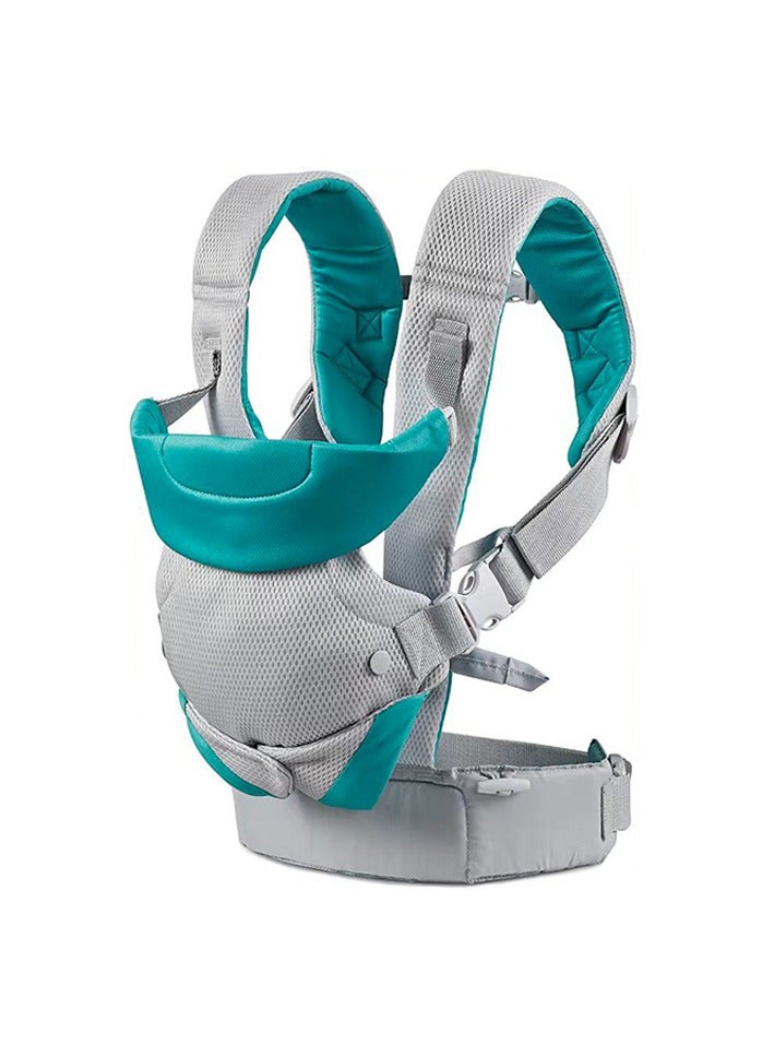 Flip Advanced 4-In-1 Carrier - Ergonomic, Convertible, Face-In And Face-Out Front And Back Carry For Newborns And Older Babies 8-32 Lbs, Green/Grey