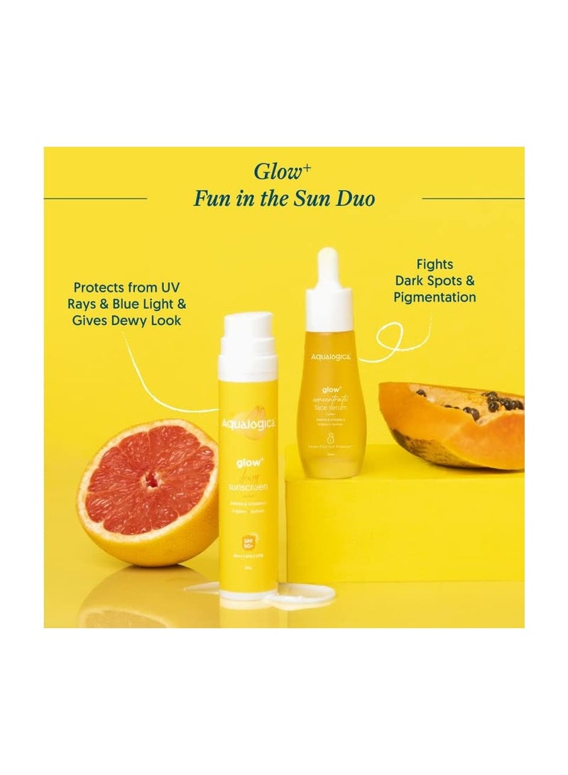 Aqualogica Fun In The Sun Duo Sunscreen (50g) | Face Serum (30ml)