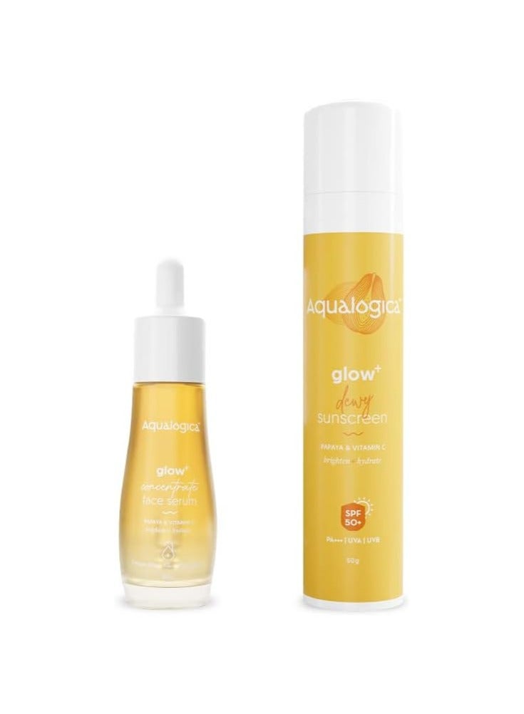 Aqualogica Fun In The Sun Duo Sunscreen (50g) | Face Serum (30ml)