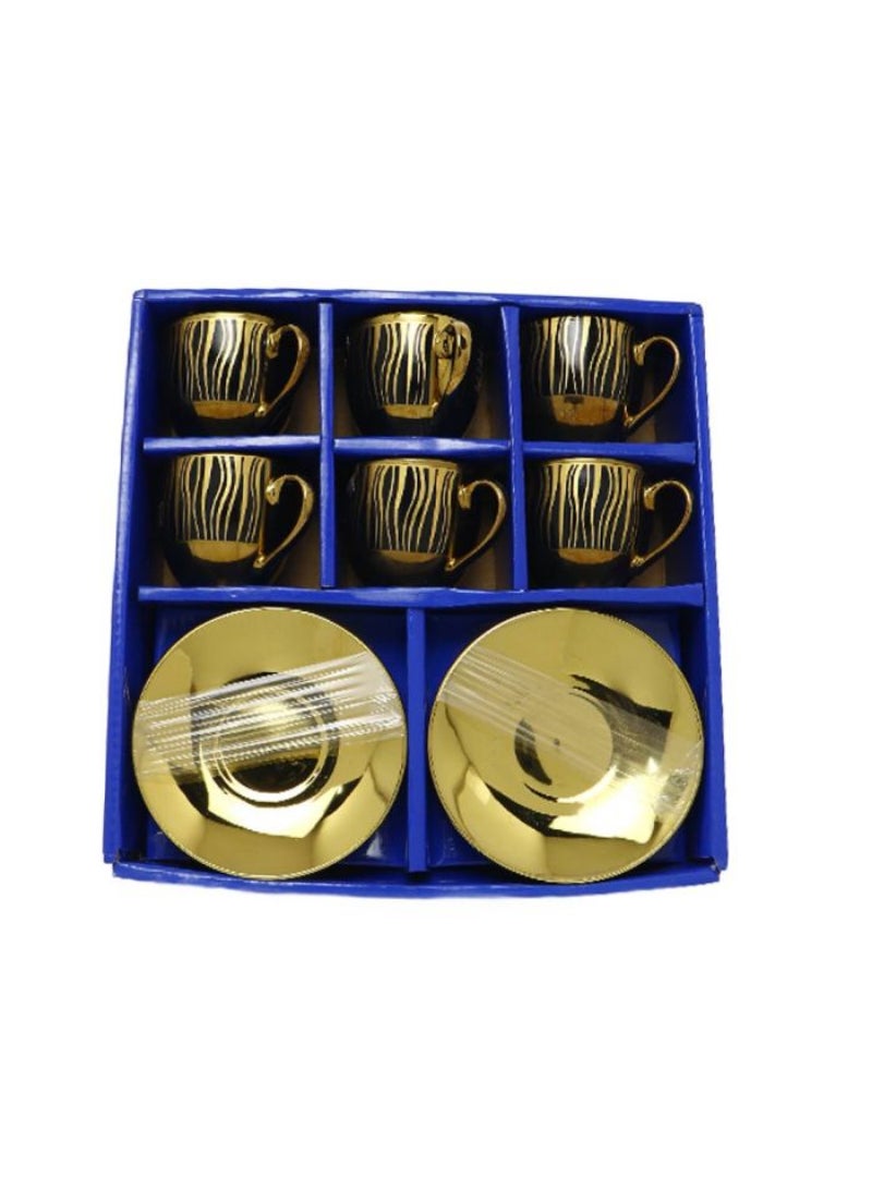 Plated & Cup 6 Set (6 x 5.5CM CUP 11CM PLATE)