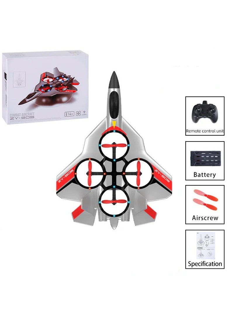 360° Stunt Hover Remote Control Foam Aircraft - EPP Foam 4-Axis Quadcopter Glider with LED Lights, 2.4GHz Remote, Vertical Takeoff, Headless Mode, and One-Key Return for Kids & Adults